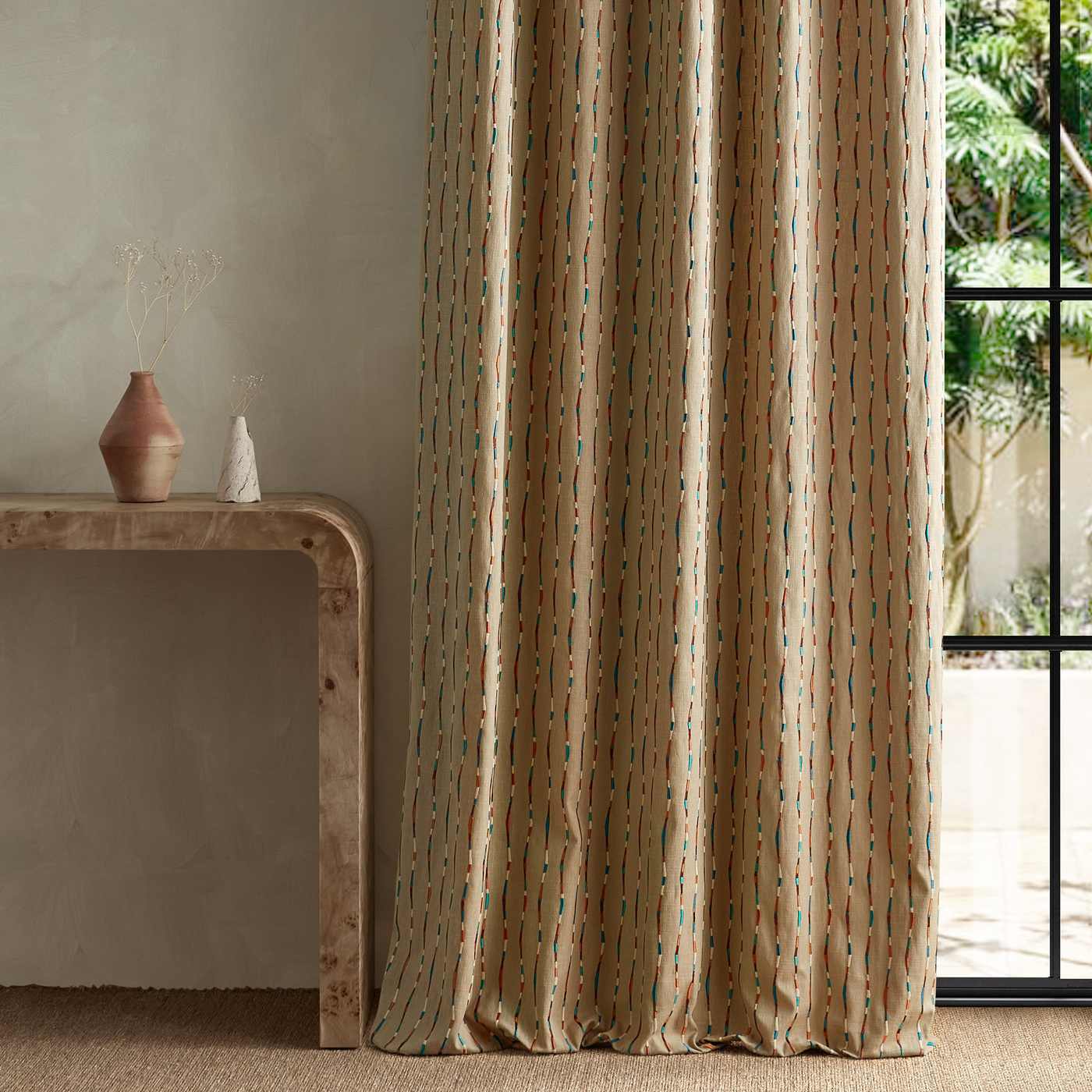 Morelia Terracotta/Cerulean Fabric by HAR