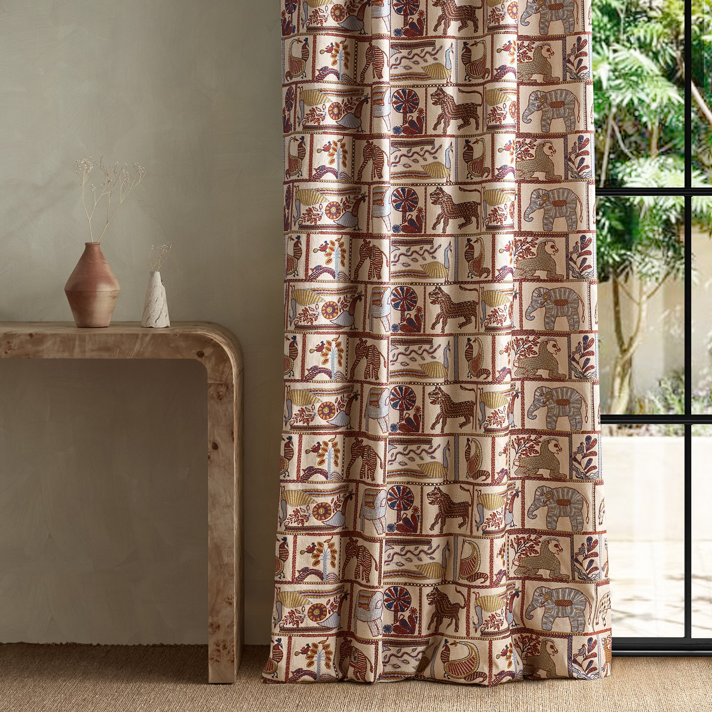 Kantha Indigo/Maroon Fabric by HAR