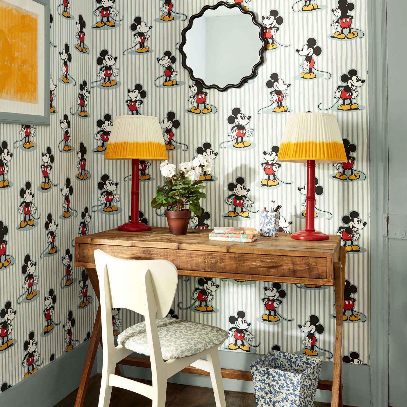Mickey Stripe Humbug Wallpaper by SAN