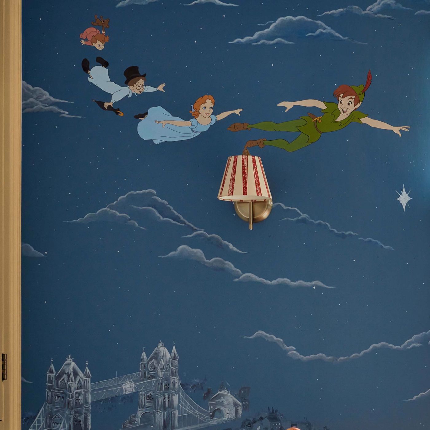 Peter Pan Evening Blue Wallpaper by SAN