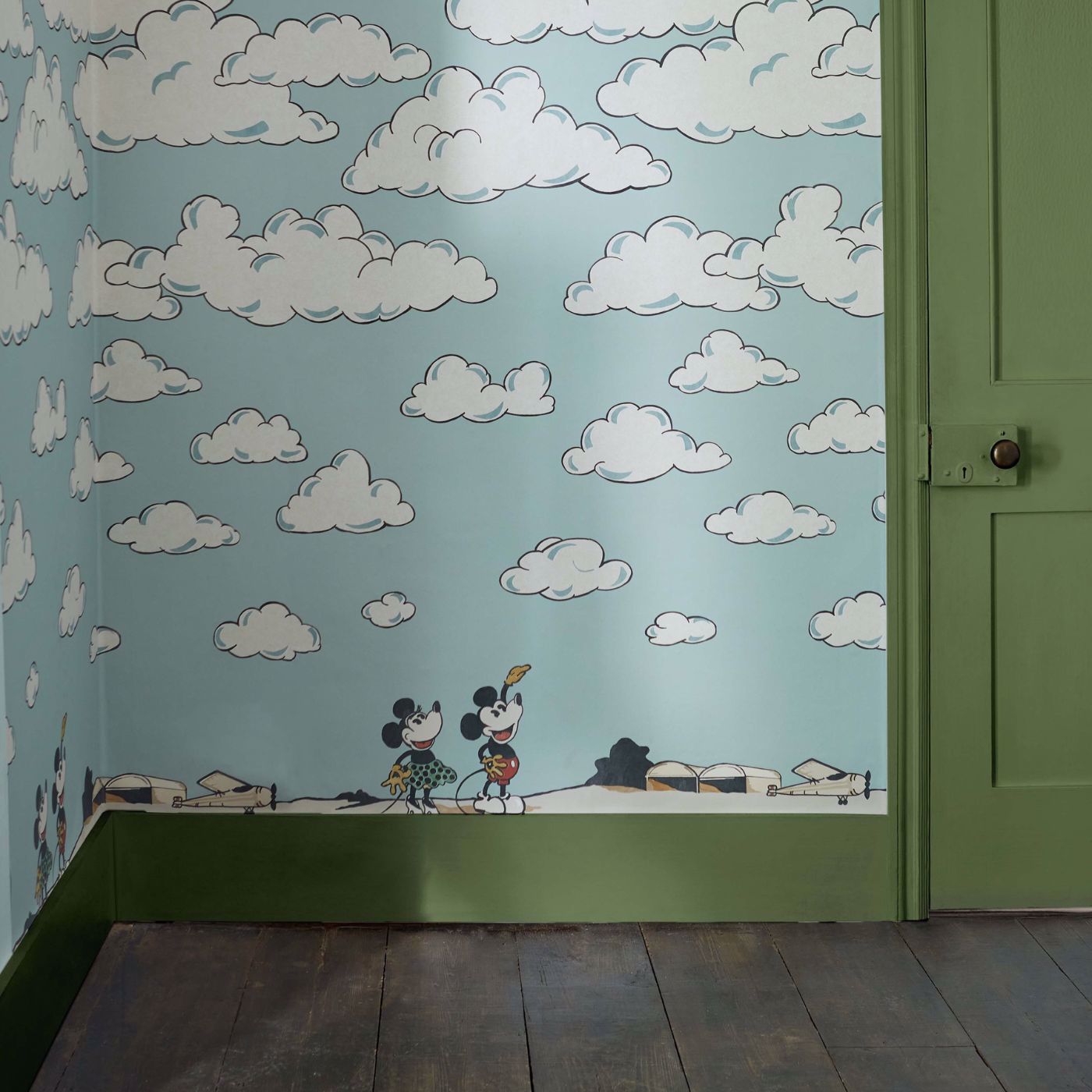 Mickey In The Clouds Sea Salt Wallpaper by SAN
