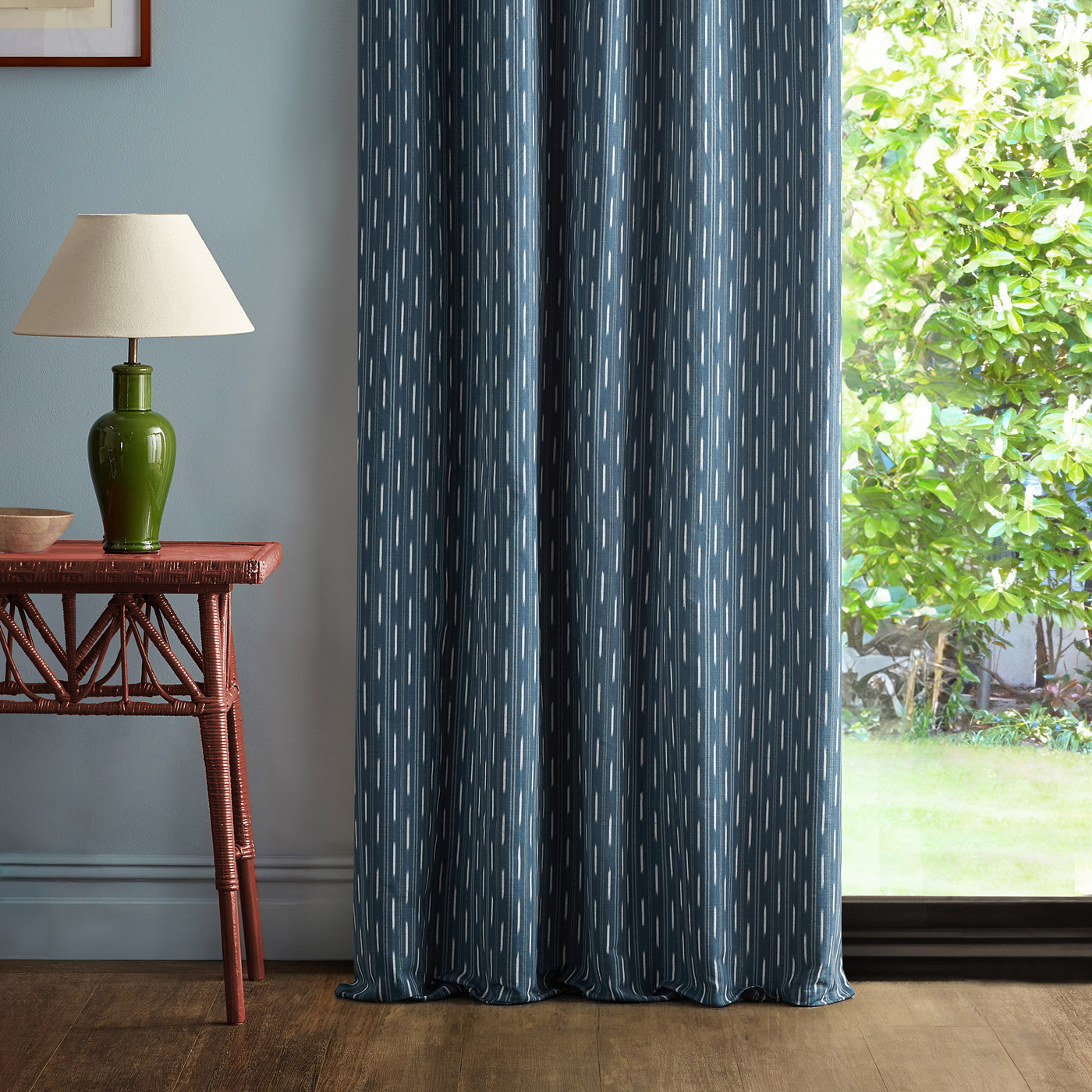 Sabu Stripe Jodphur Blue Fabric by SAN