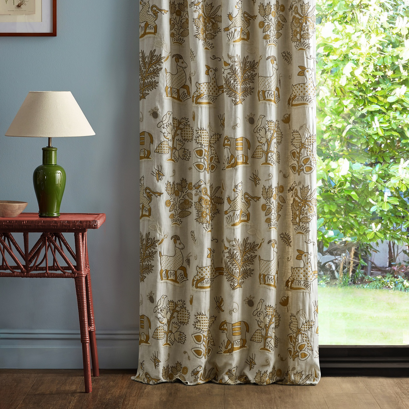 Medieval Embroidery Harvest Fabric by SAN