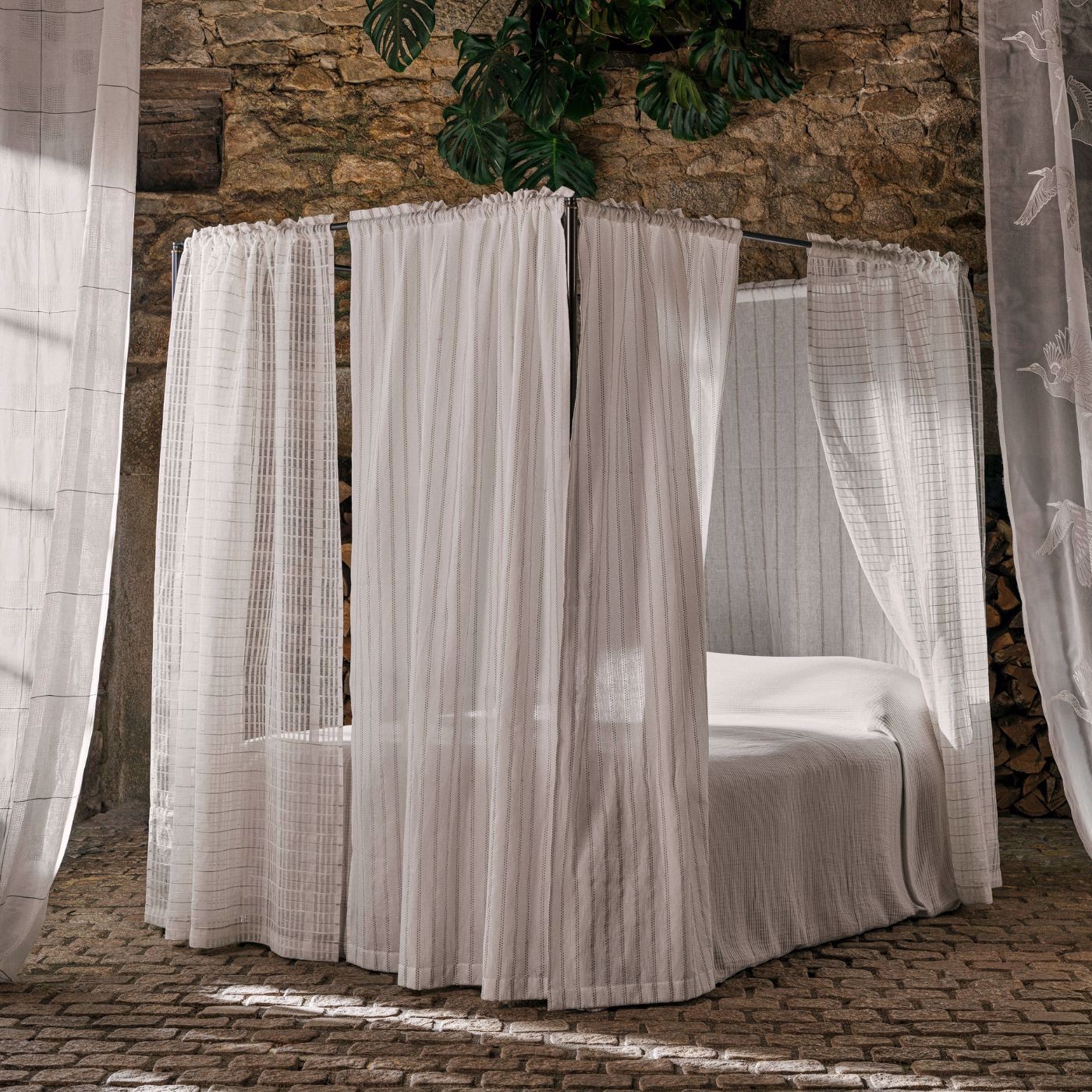 Great Egrets Silk Fabric by SAN