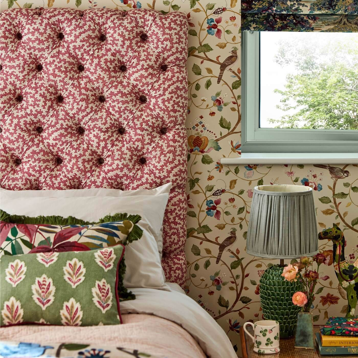Aril’s Garden Olive/Mulberry Wallpaper by SAN