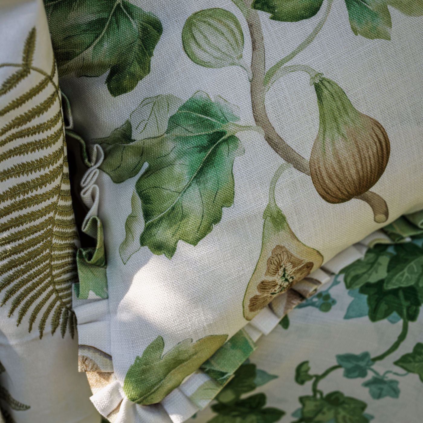 Fig Harvest Garden Green Fabric by SAN