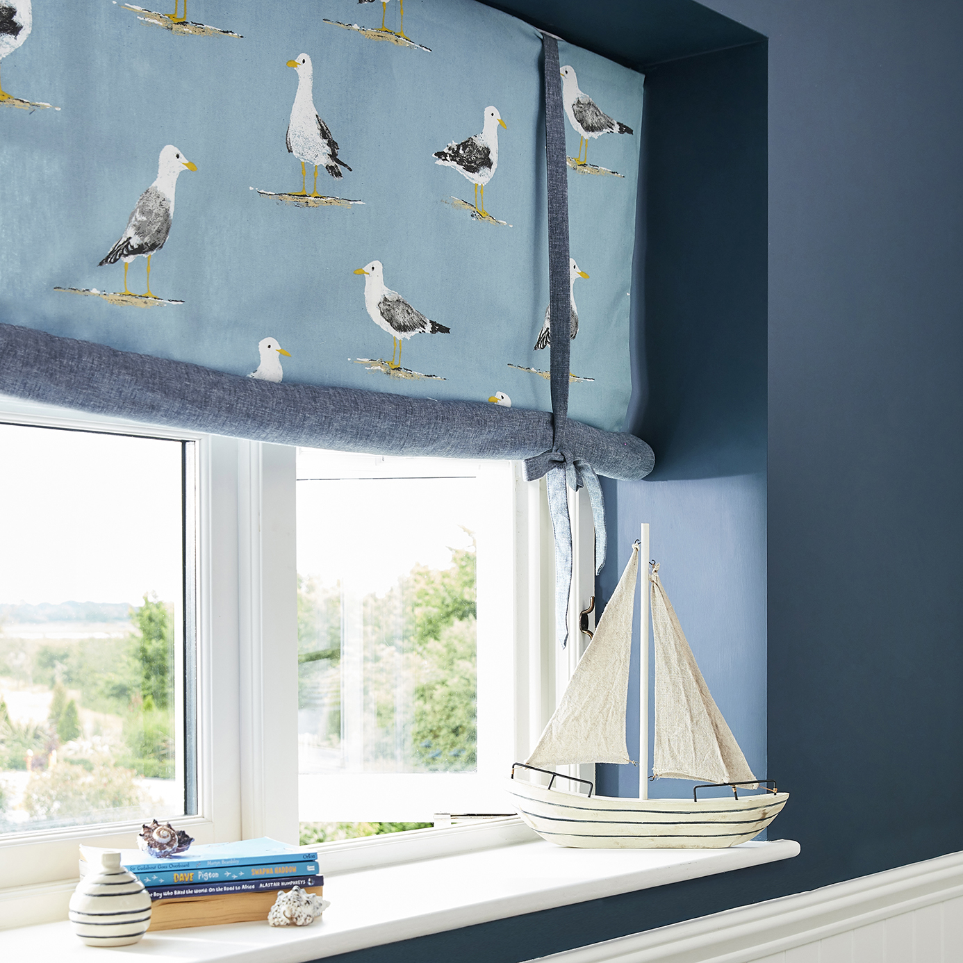 Shore Birds Pacific Fabric by SAN