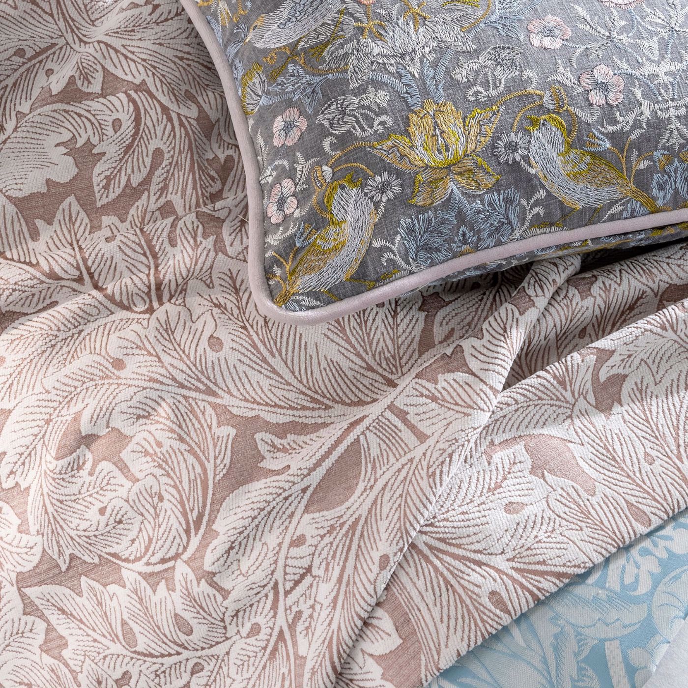 Acanthus Weave Blush Fabric by CNC