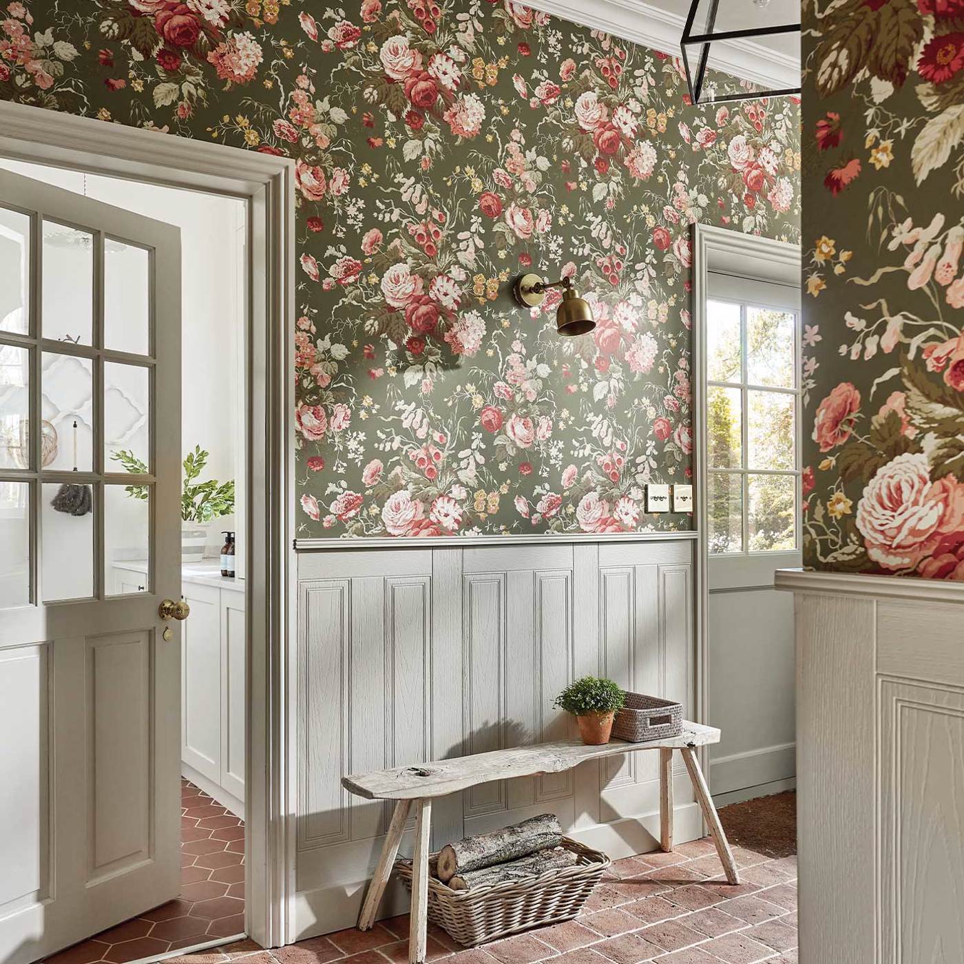 Stapleton Park Sage/Honey Wallpaper by SAN