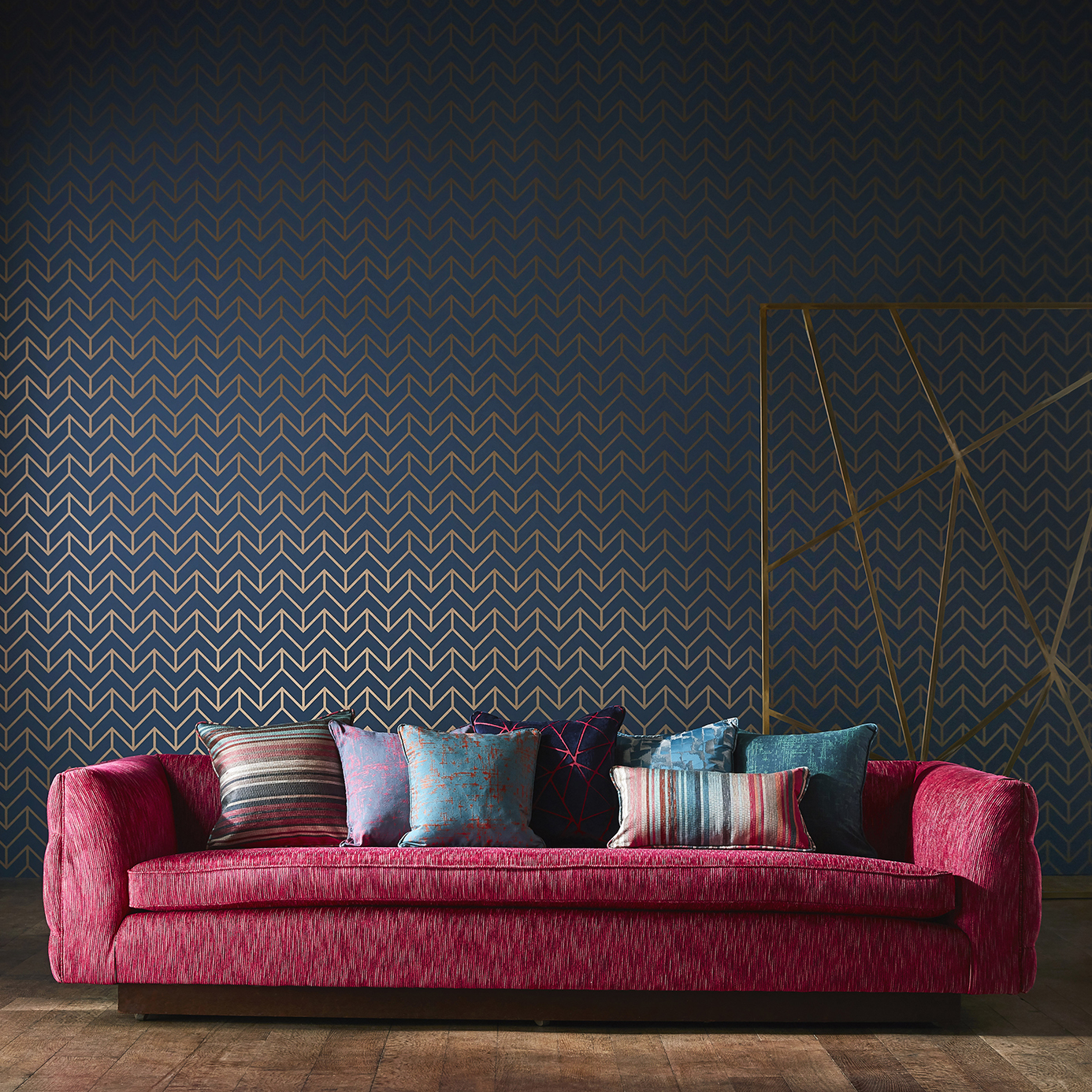 Tessellation Teal/Gold Wallpaper by HAR