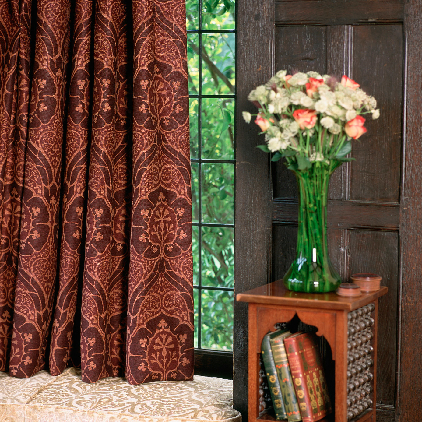 Voysey Red Fabric by MOR