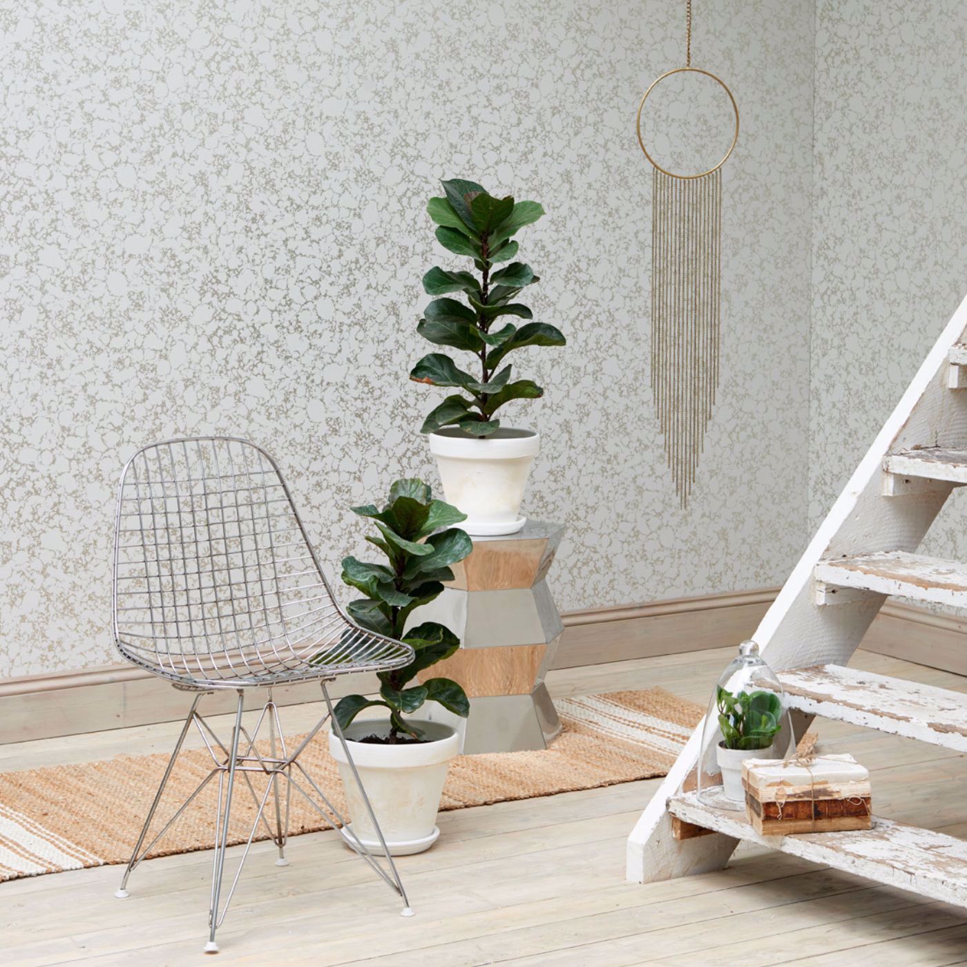 Pietra Ivory/Gold Wallpaper by CNC