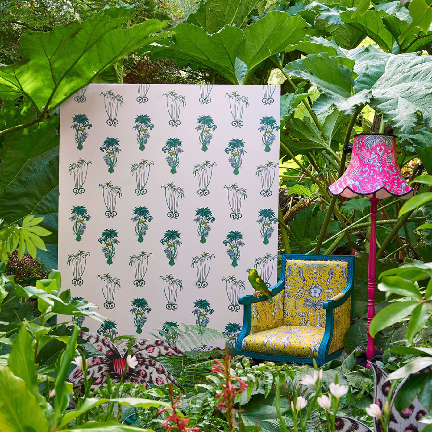 Jungle Palms Pink Wallpaper by CNC
