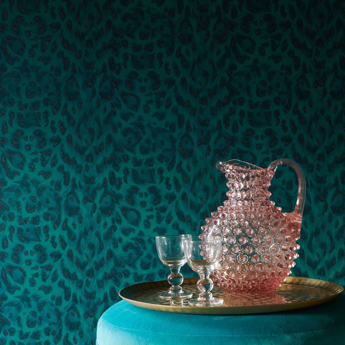 Felis Teal/Rose Gold Wallpaper by CNC