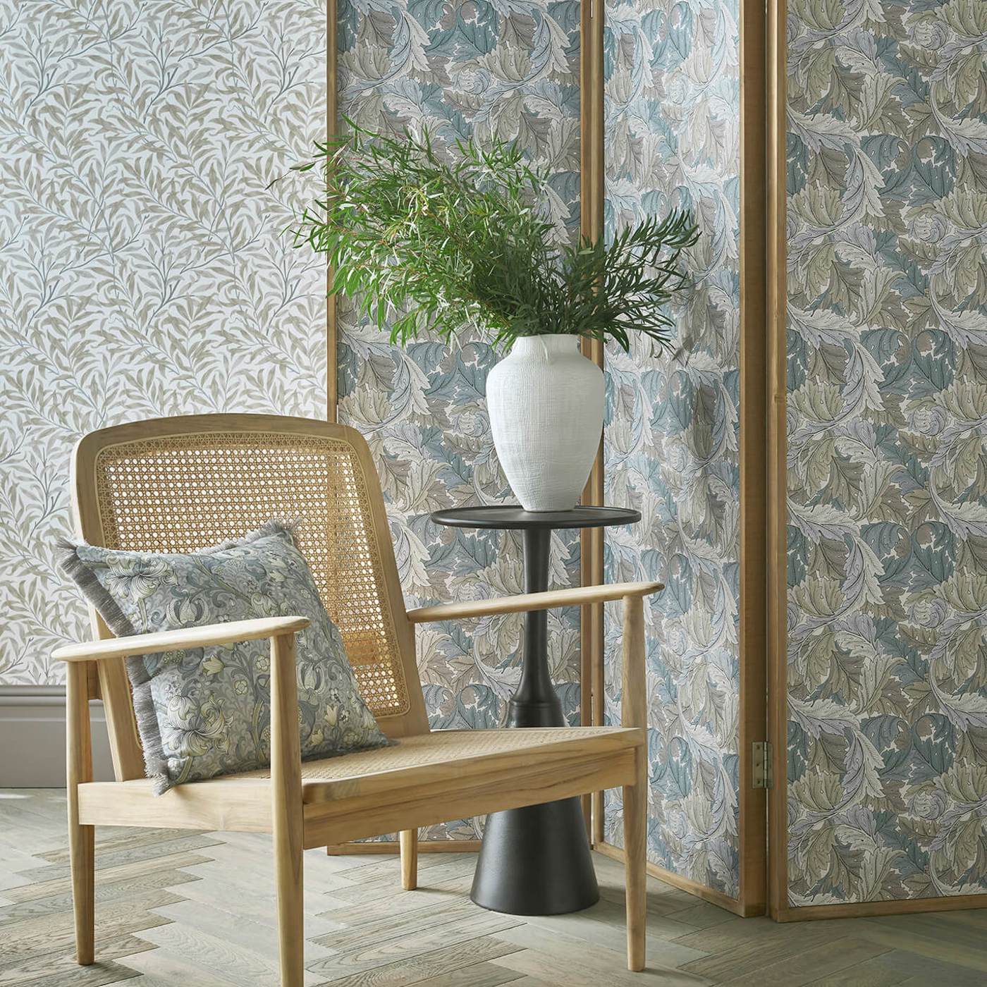 Acanthus Teal Wallpaper by CNC