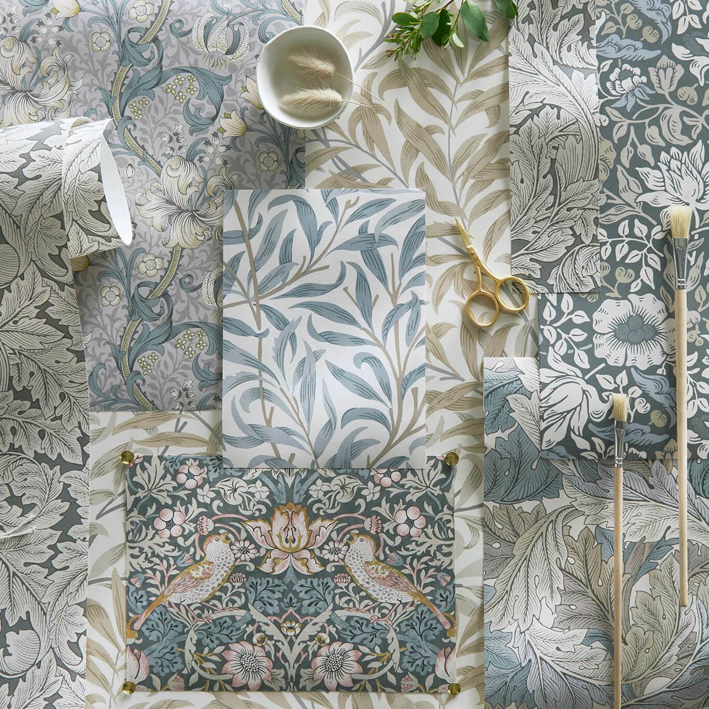 Willow Boughs Linen Wallpaper by CNC