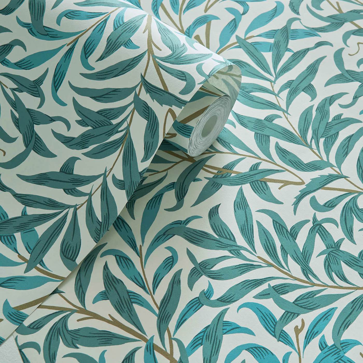 Willow Boughs Teal Wallpaper by CNC