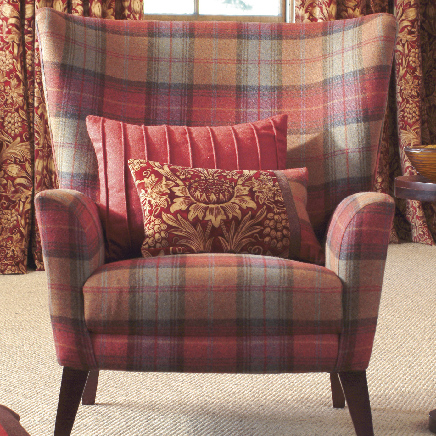 Woodford Plaid Thistle/Thyme Fabric by MOR