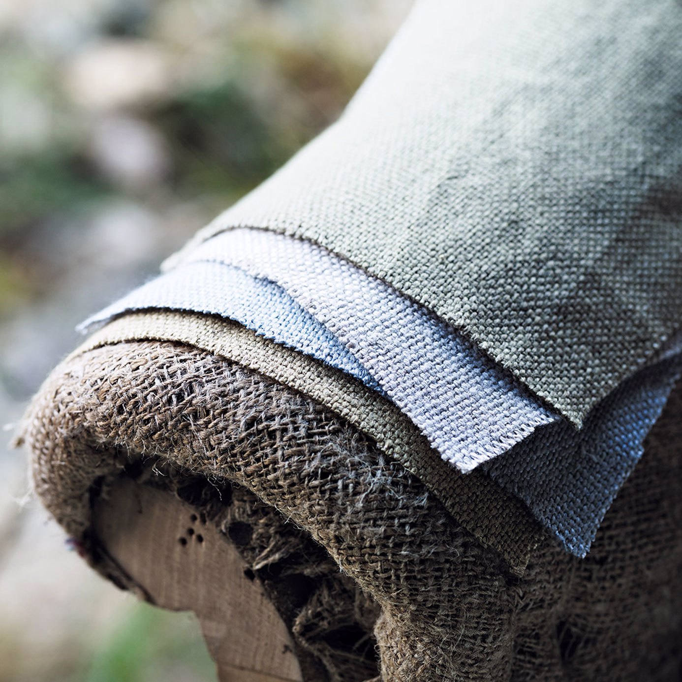 Woodland Plain Pebble Fabric by SAN