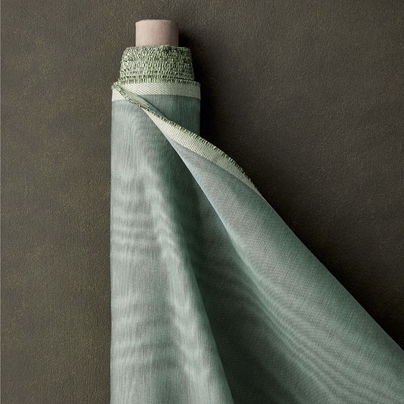 Moiré Pale Jade Fabric by ZOF