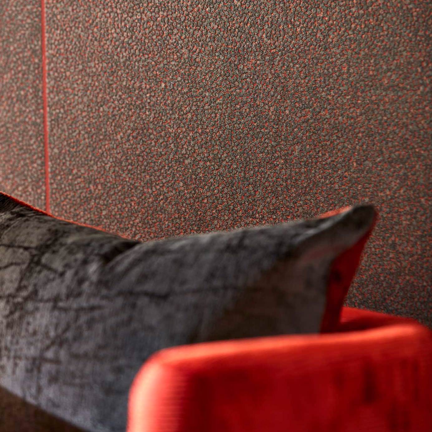 Anthology Beaded Brutalist Stripe Slate Wallpaper by HAR