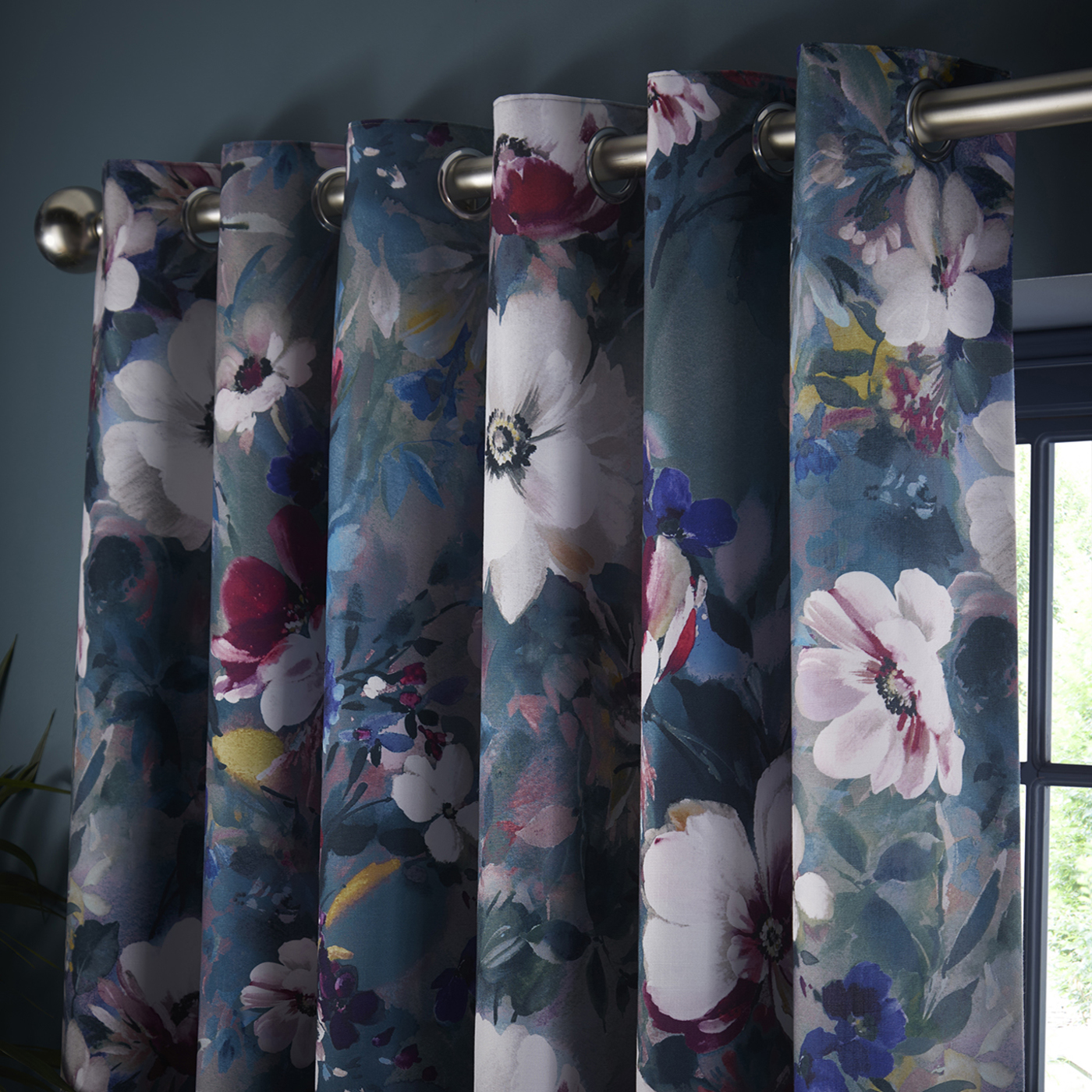 Bouquet Damson Curtains by CNC