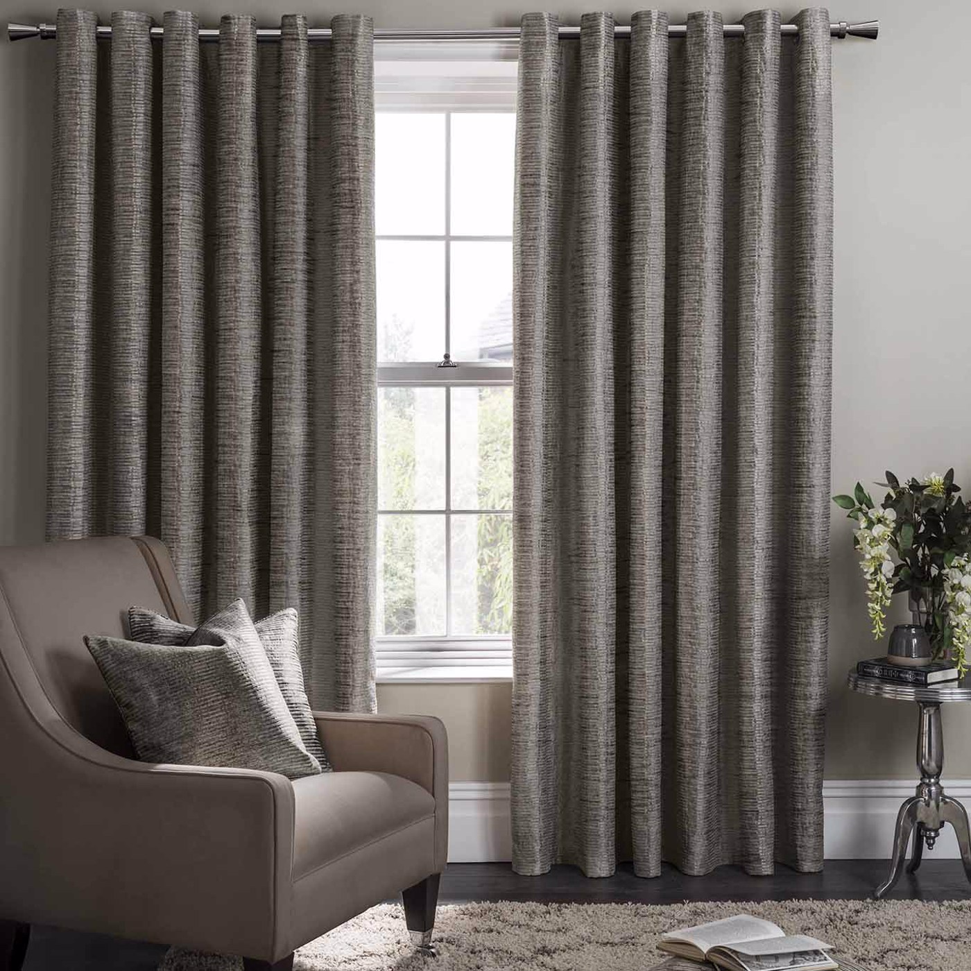 Campello Charcoal Curtains by STG