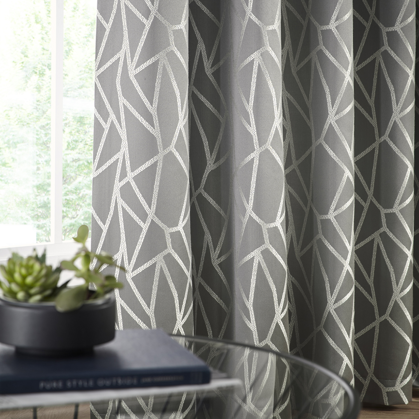 Como Curtain Pewter Curtains by CNC
