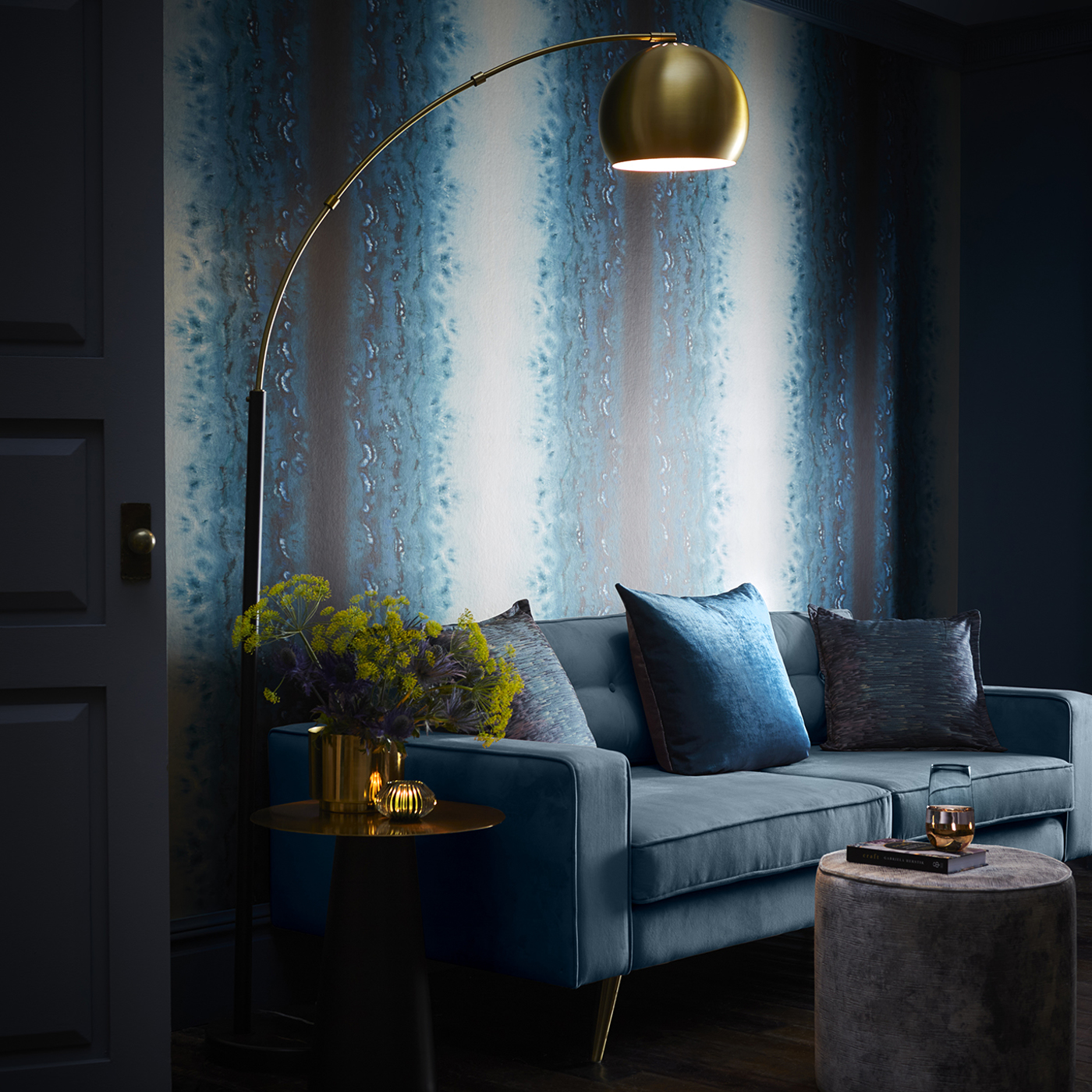 Disperse Teal Wallpaper  Clarke & Clarke by Sanderson Design