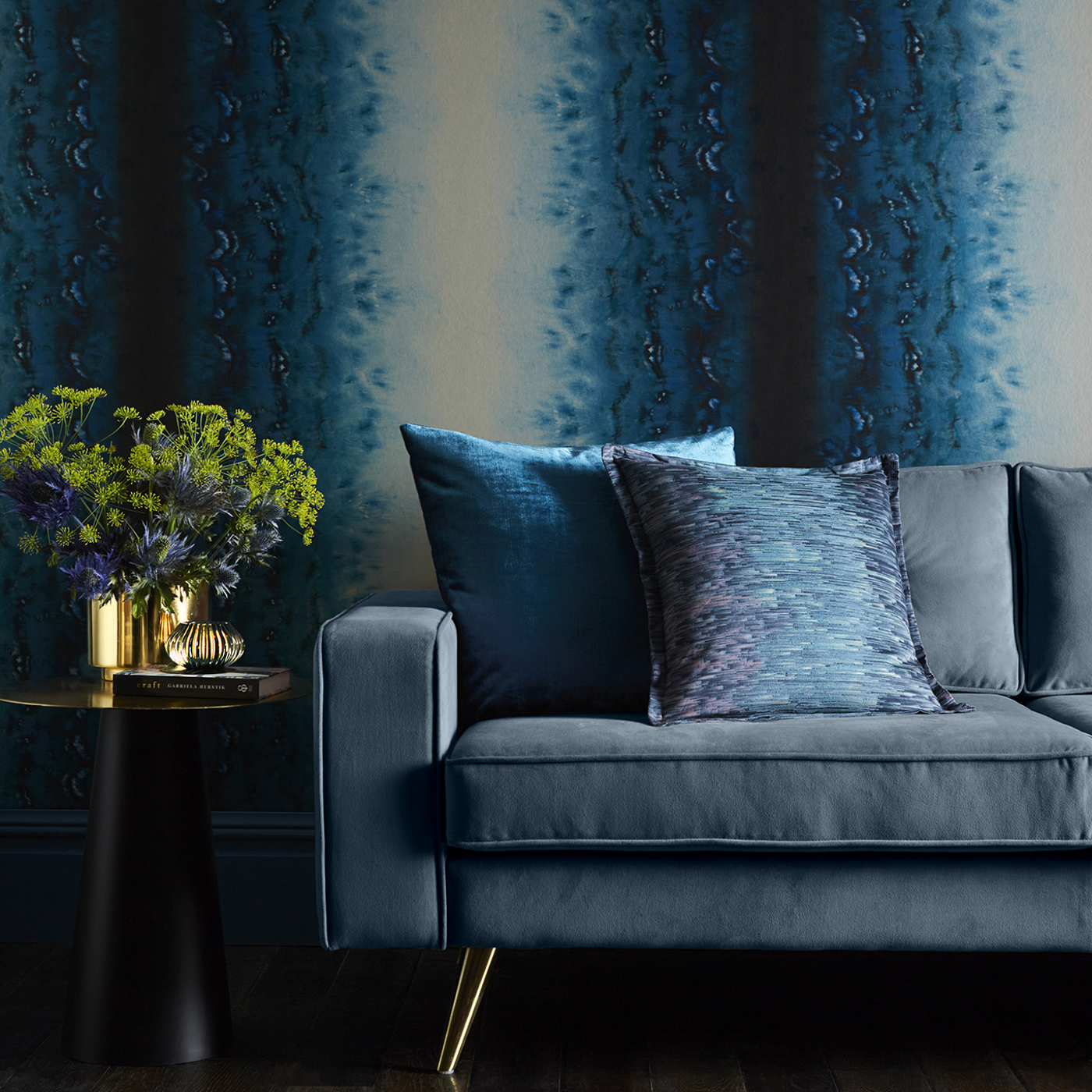 Disperse Teal Wallpaper  Clarke & Clarke by Sanderson Design