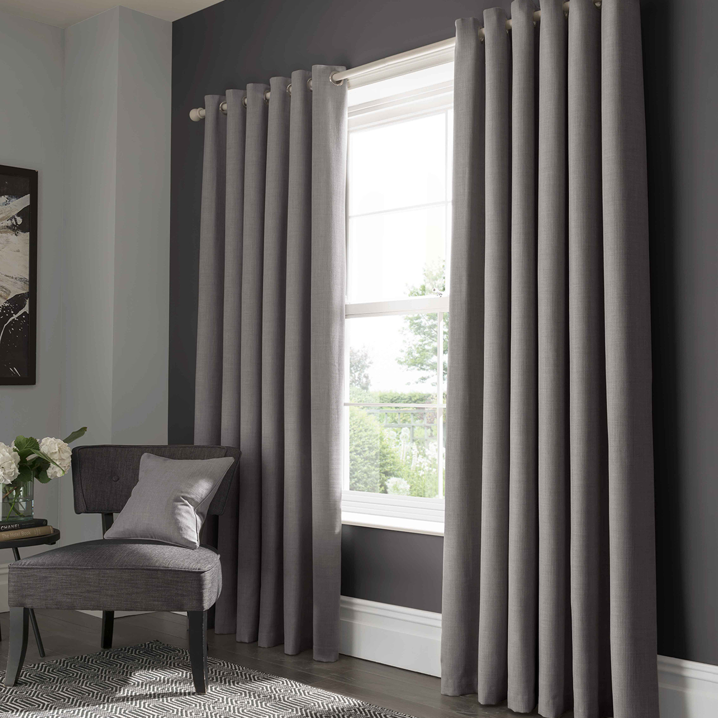 Elba Grey Curtains by STG
