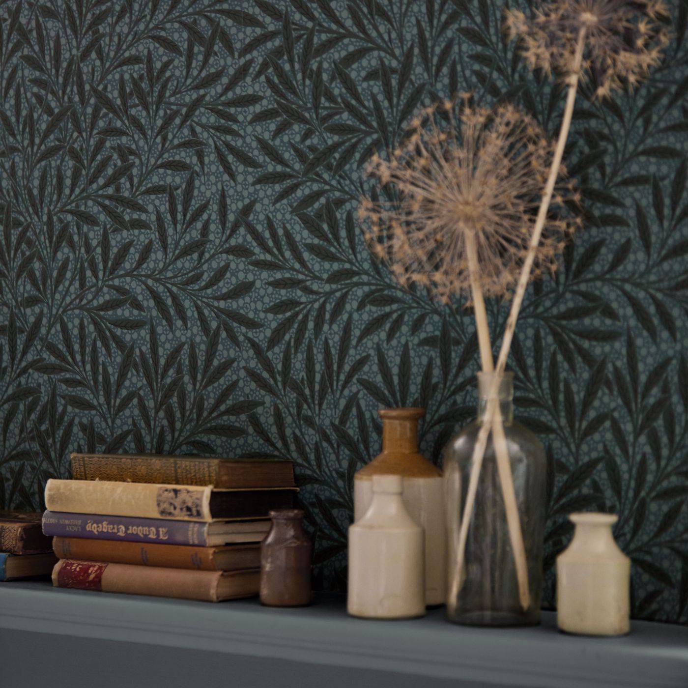 Emery’s Willow Emery Blue Wallpaper by MOR