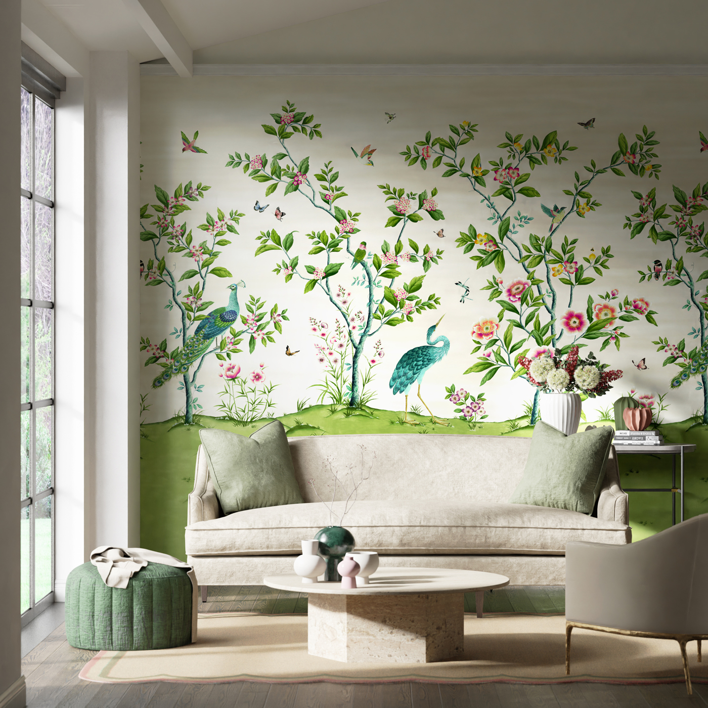 Florence Fig Blossom/Apple/Peony Wallpaper by HAR