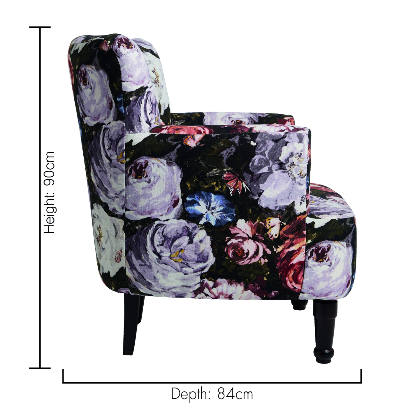 Dalston Chair Floretta Blush Furniture by CNC