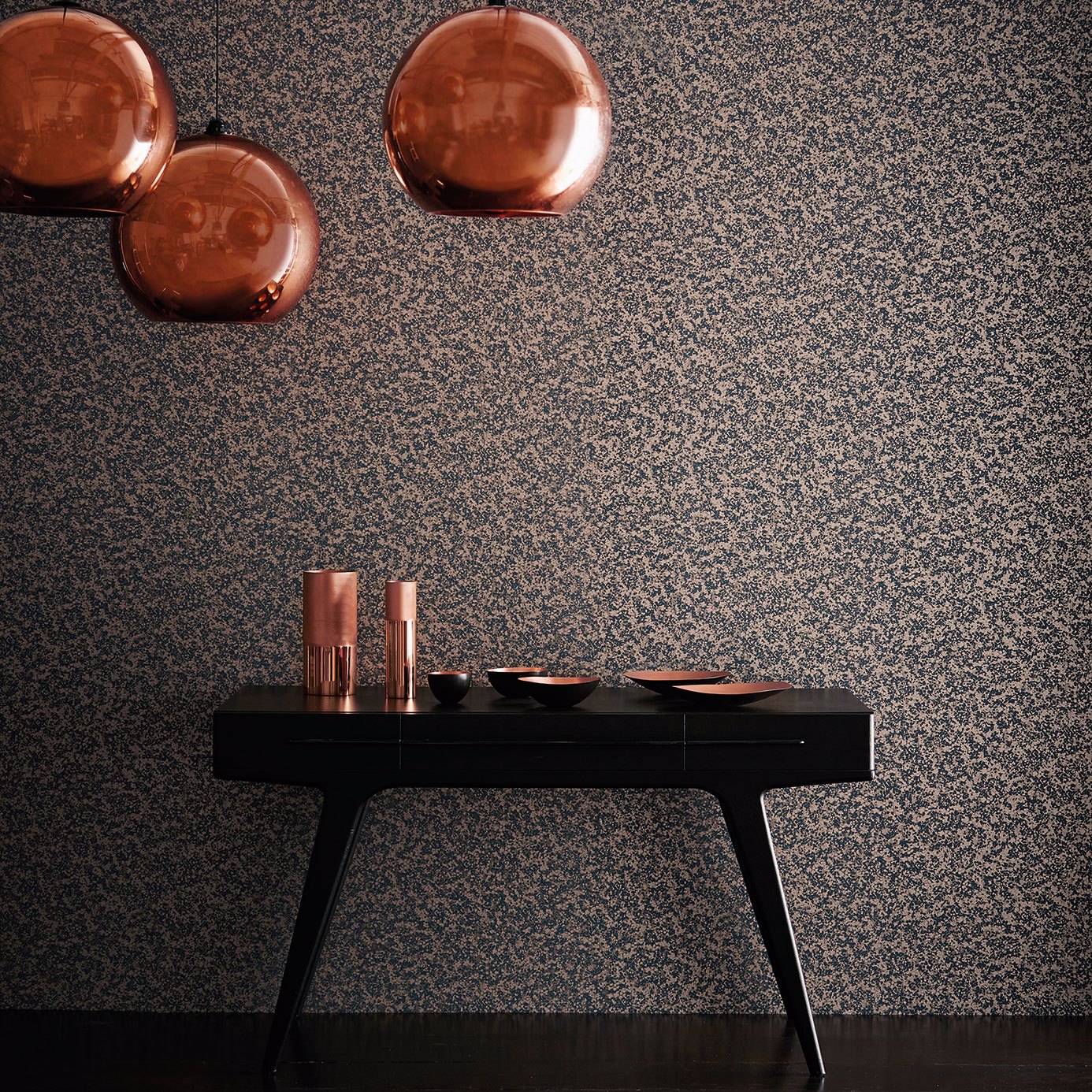 Anthology Coral Steel Wallpaper by HAR