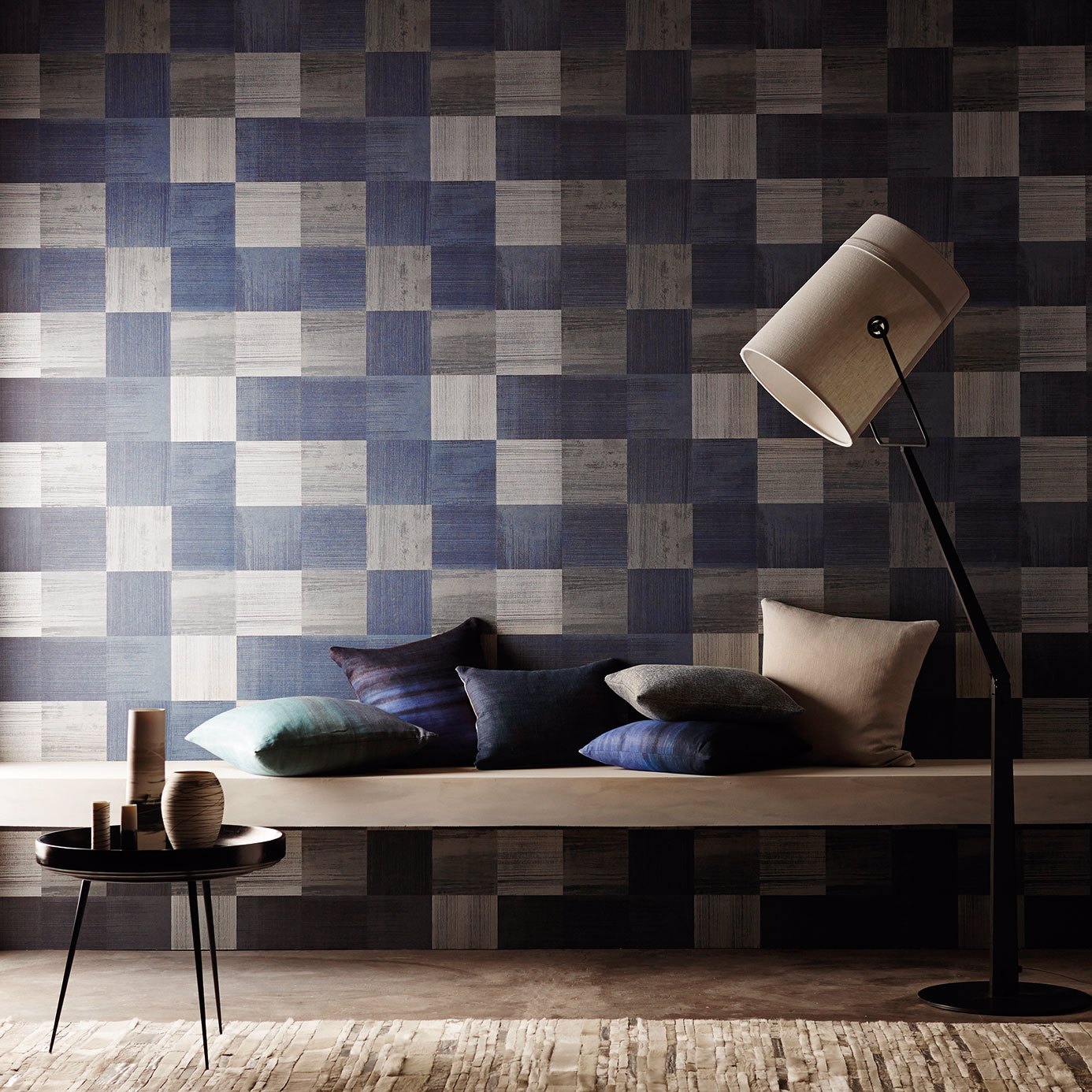 Anthology Bloc Sapphire Wallpaper by HAR