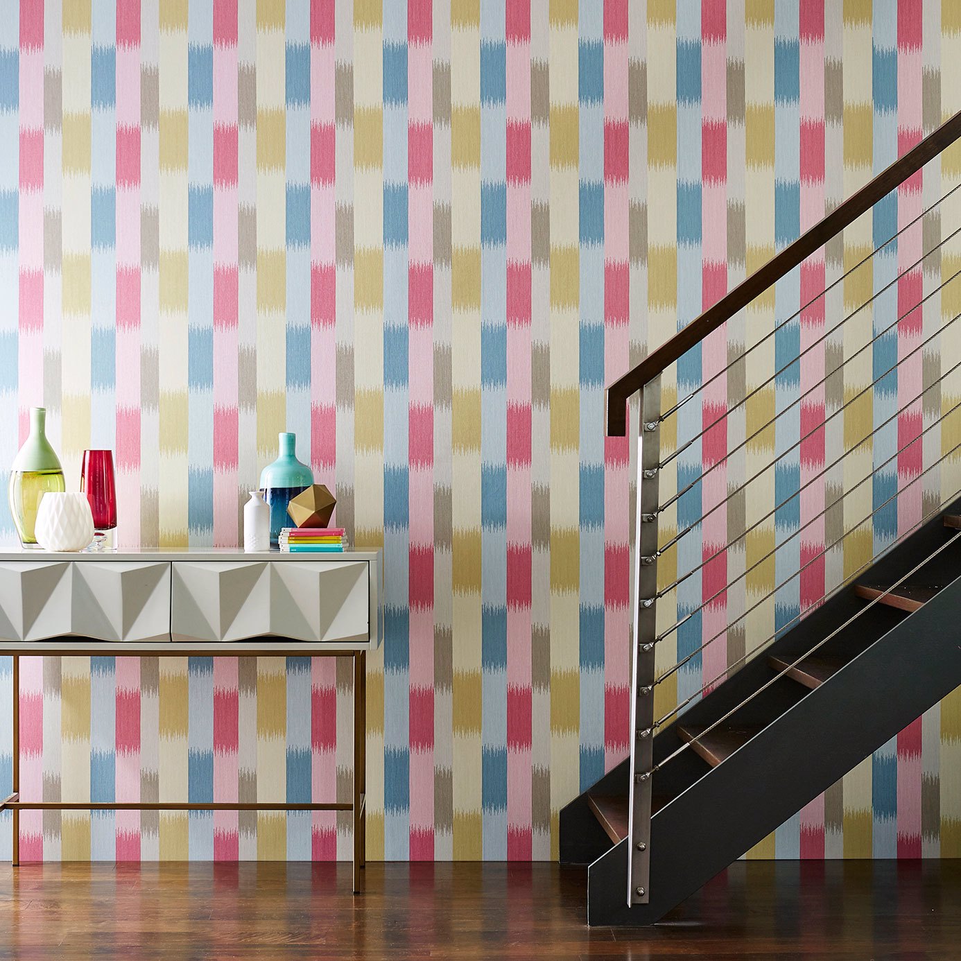 Utto Mist/Fawn/Mulberry Wallpaper by HAR