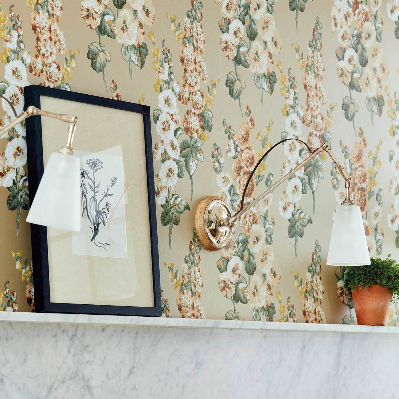 House of Hackney Hollyhocks Wallpaper  Anthropologie  Wallpaper House of  hackney wallpaper Pattern wallpaper