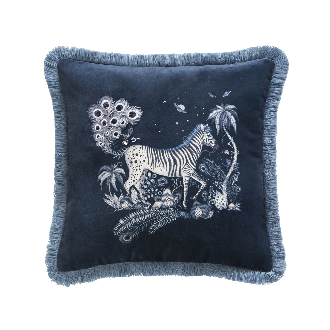Lost World Square 43X43 Cushion Navy Bedding by CNC