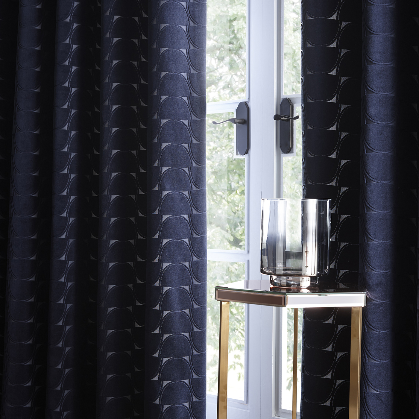 Lucca Curtain Midnight Curtains by CNC