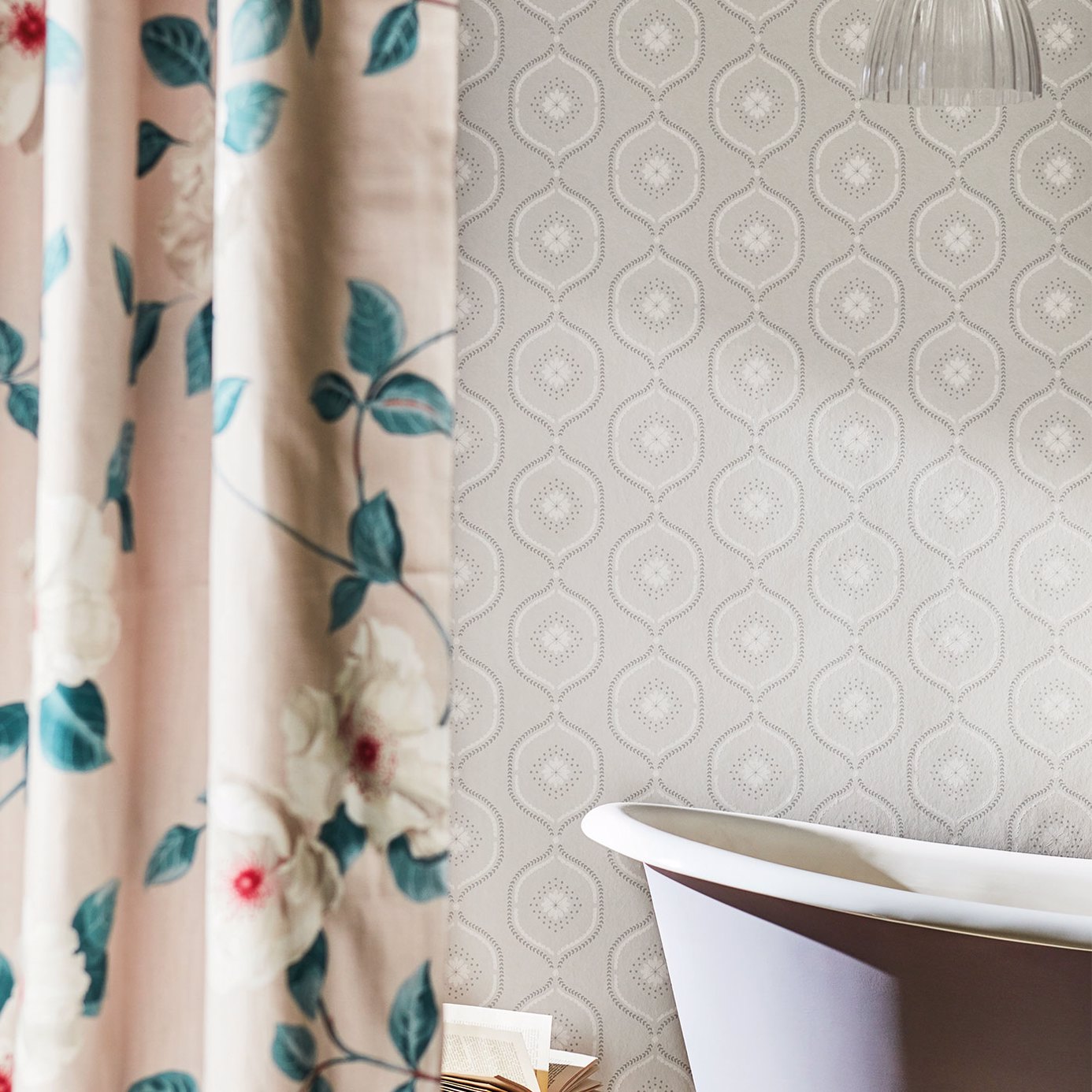 Milcombe Mist Blue Wallpaper by SAN