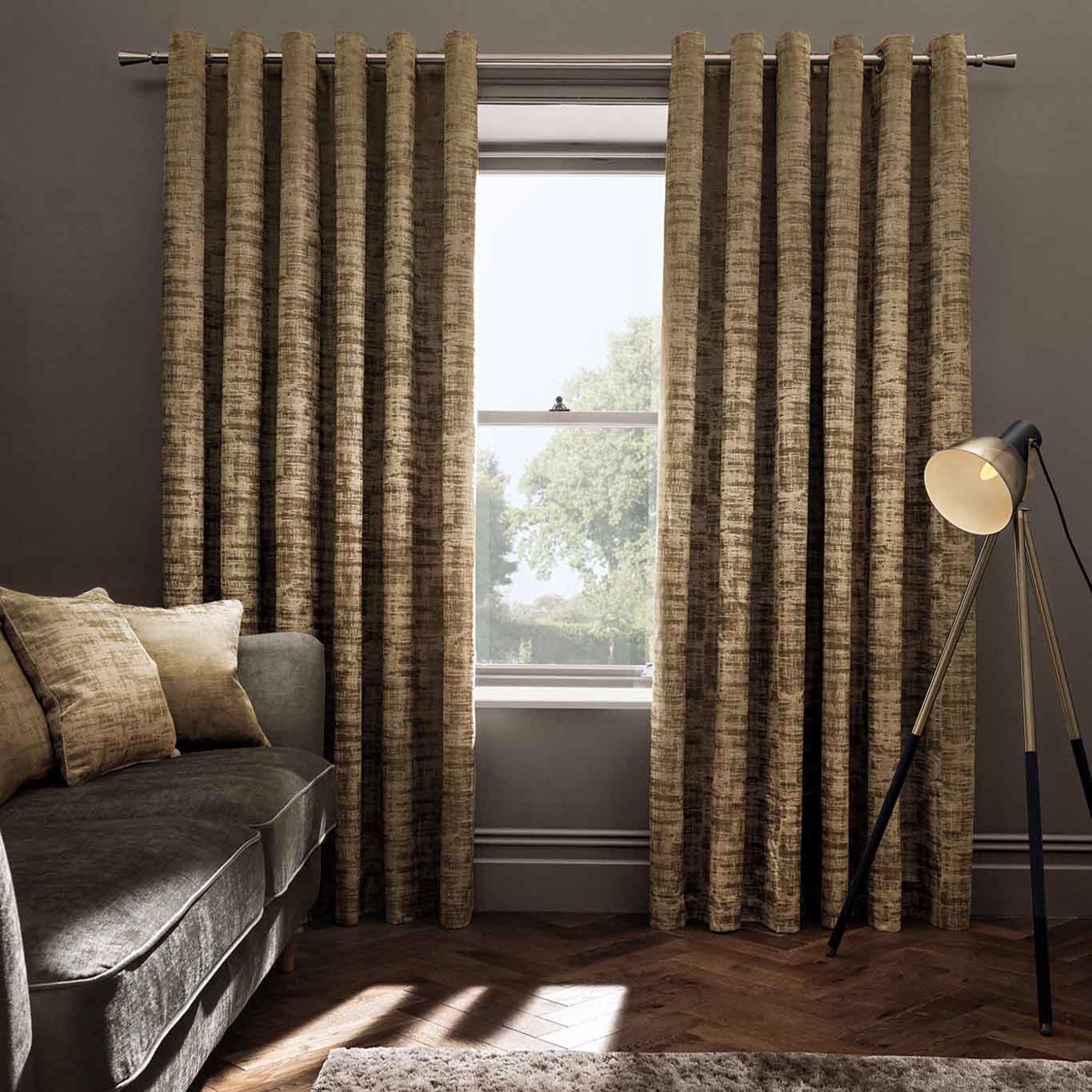 Naples Gold Curtains by STG