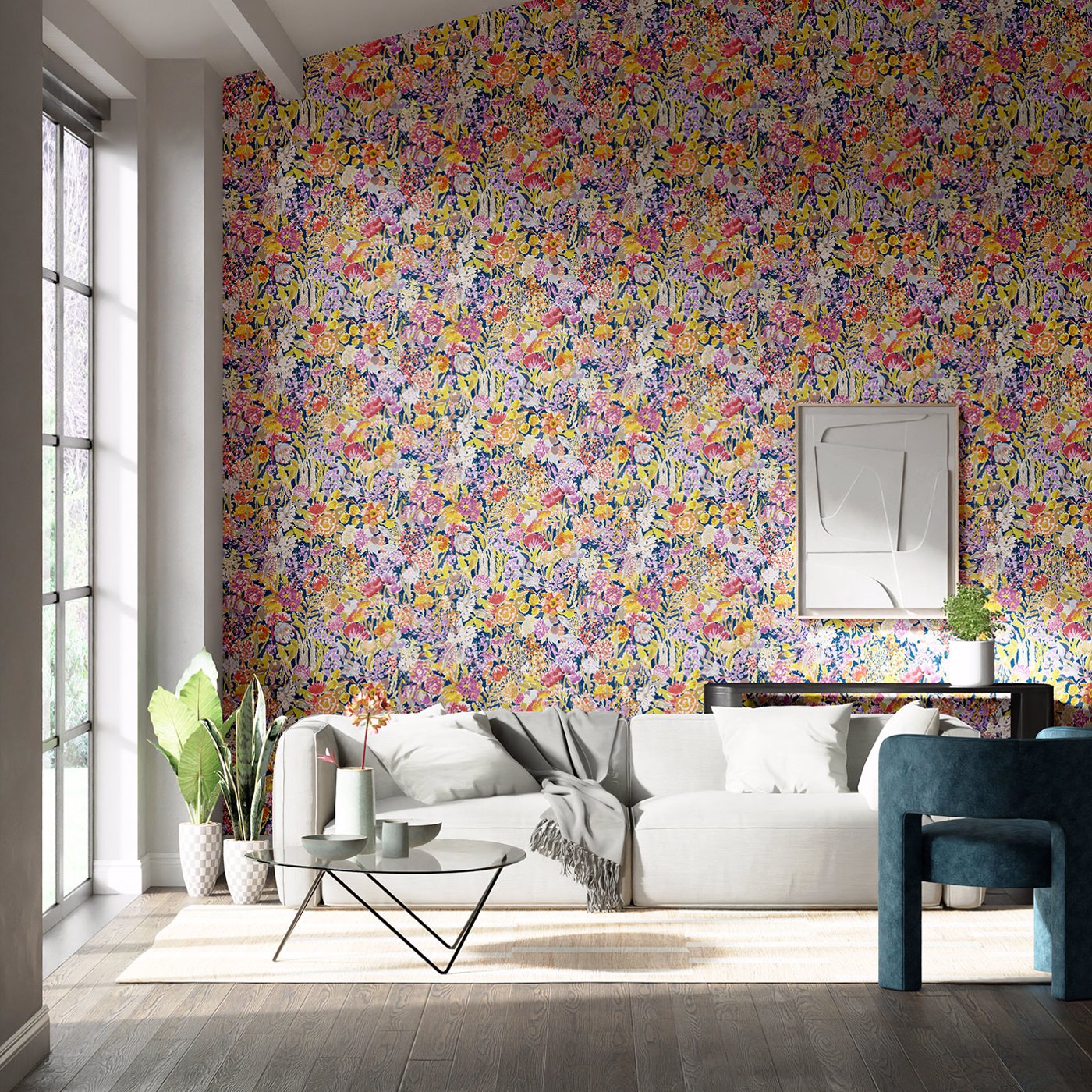 Sanguine Pomegranate/Clemantine/Peony/Blueberry Wallpaper by HAR