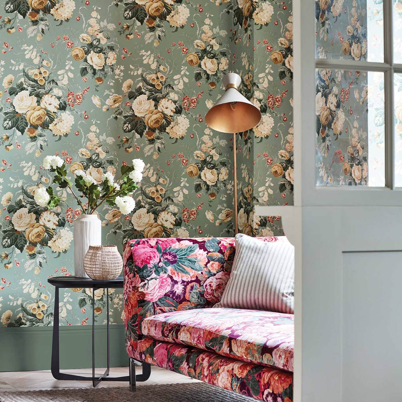 Stapleton Park Sage/Honey Wallpaper by SAN