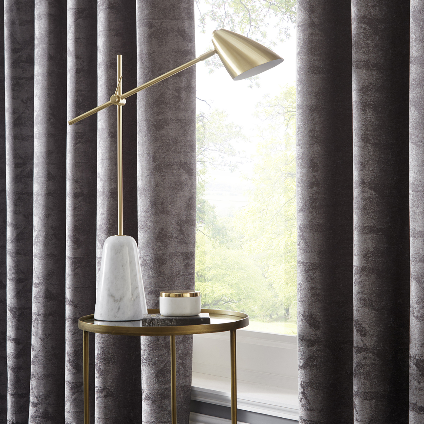 Topia Curtain Charcoal Curtains by CNC