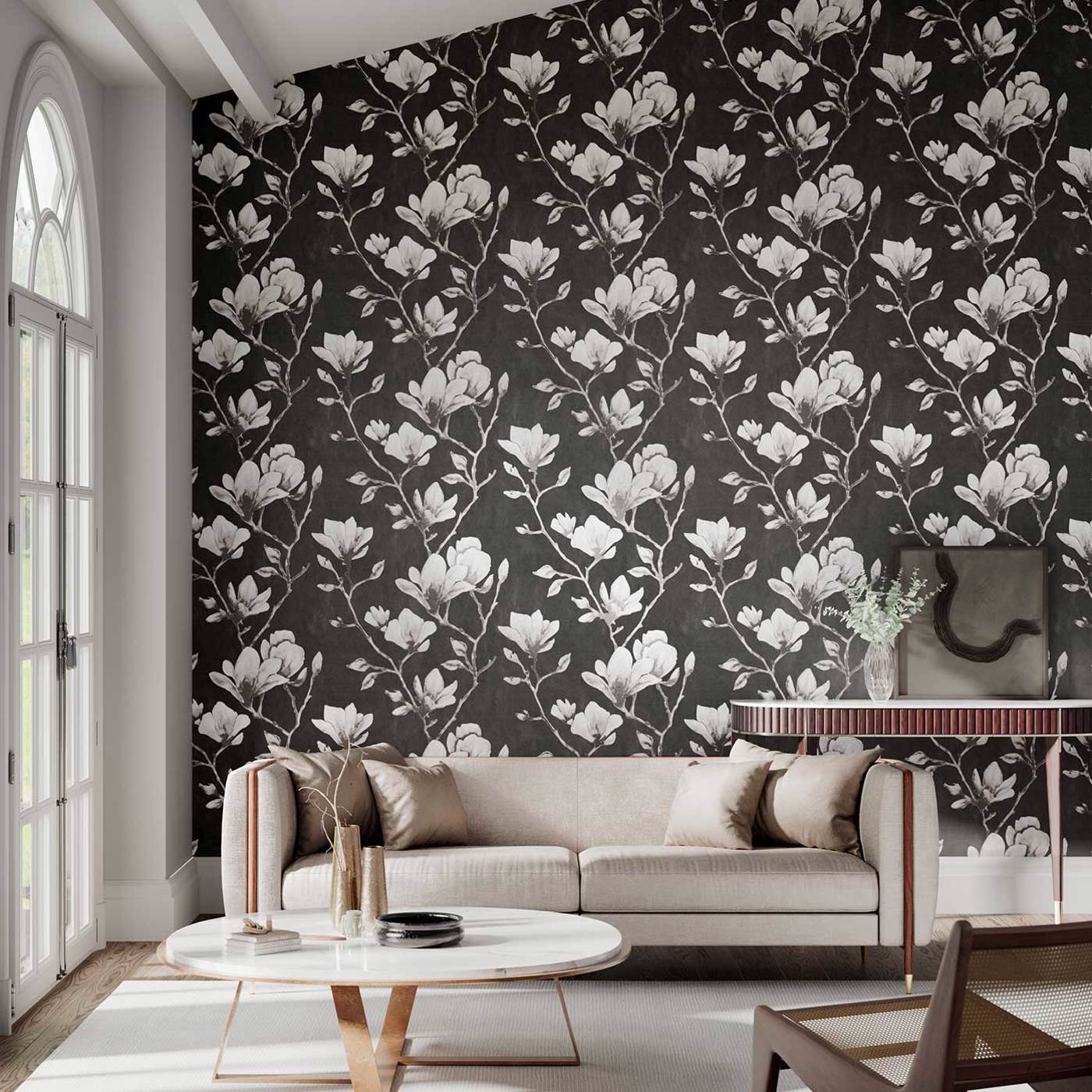 Lotus Onyx/Silver Wallpaper by HAR