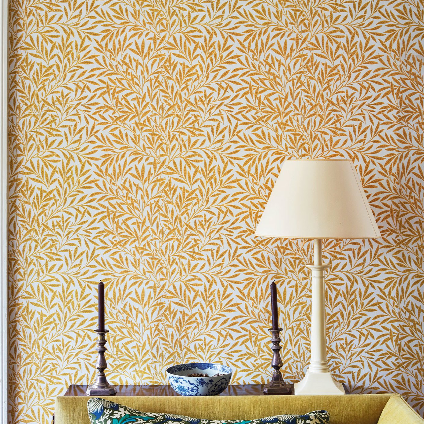 Willow Cream/Brown Wallpaper by MOR
