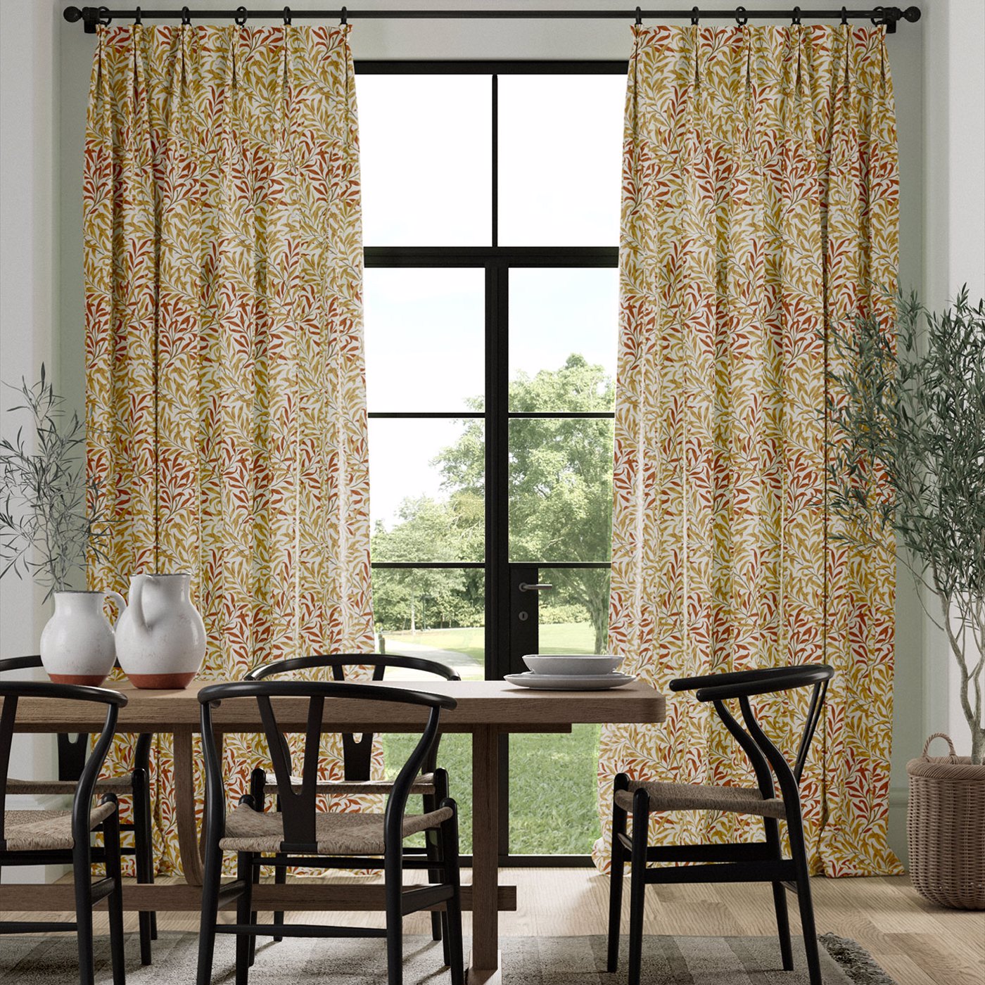 Willow Boughs Russet/Ochre Fabric by MOR