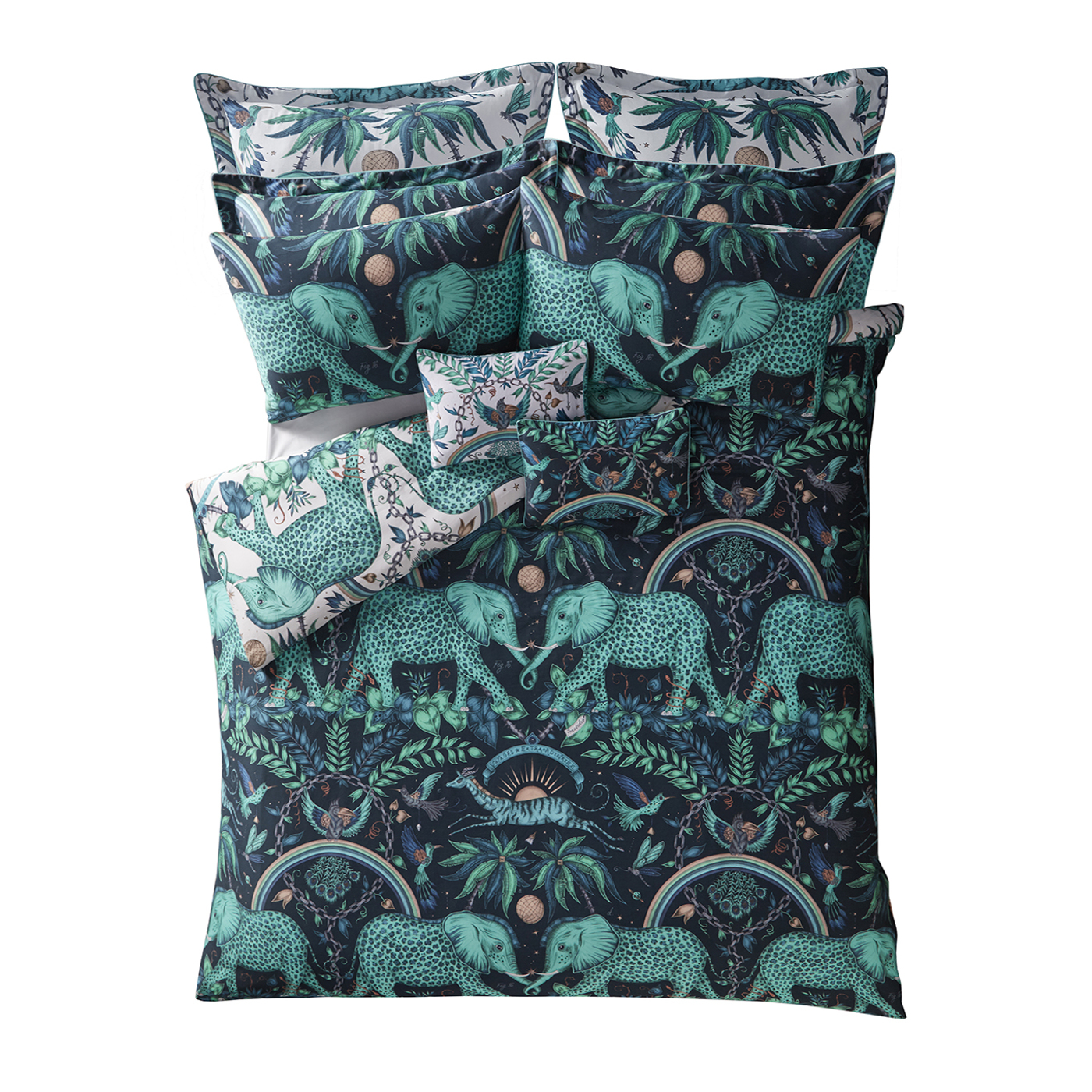 Zambezi Standard Pillowcase Pair Teal Bedding by CNC
