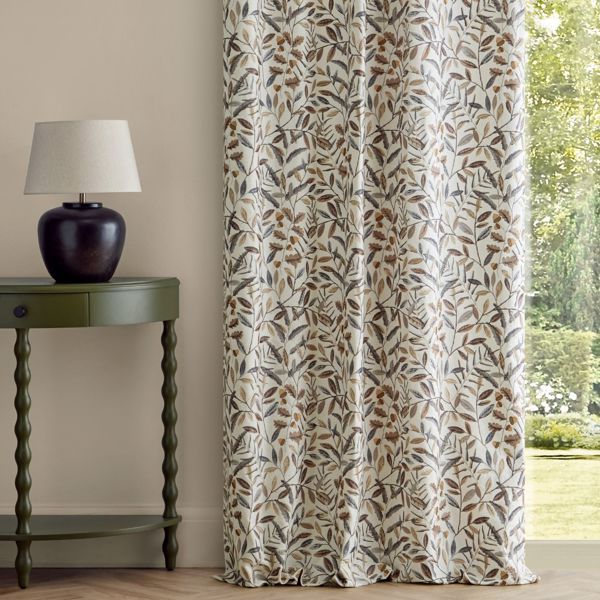 Quercus Linen/ Steel Blue Fabric by Sanderson